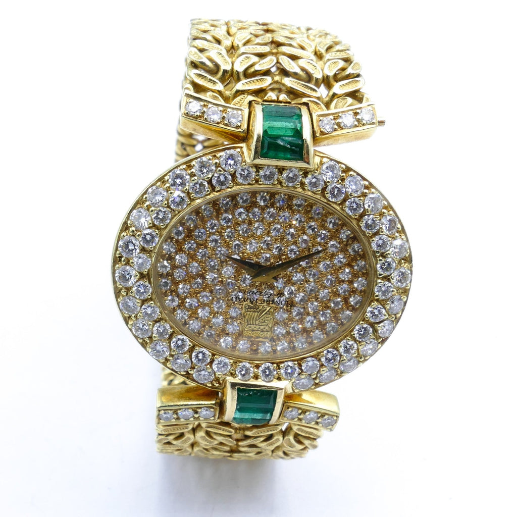 DIAMOND EMERALD MONTRE ROYALE DE GENEVE WATCH